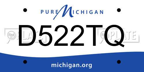 D522TQ Michigan License Plate