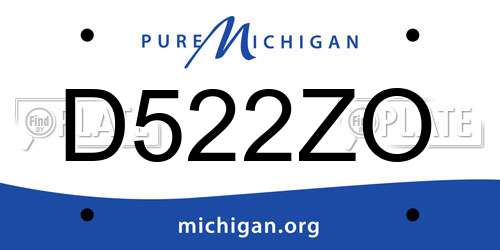 D522ZO Michigan License Plate