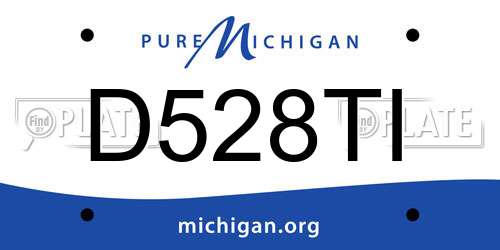D528TI Michigan License Plate
