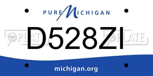 D528ZI Michigan License Plate