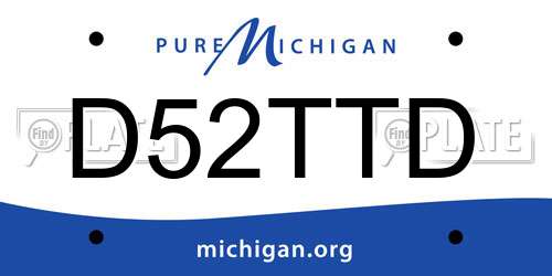 D52TTD Michigan License Plate