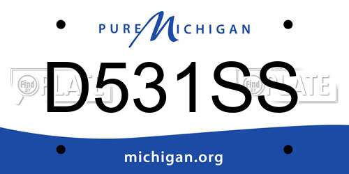D531SS Michigan License Plate