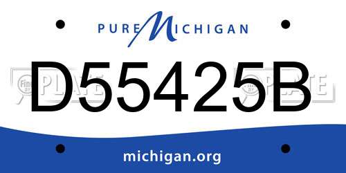 D55425B Michigan License Plate