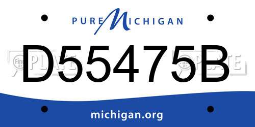 D55475B Michigan License Plate