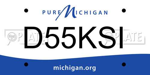 D55KSI Michigan License Plate