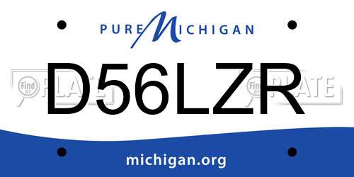 D56LZR Michigan License Plate