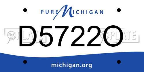 D5722O Michigan License Plate
