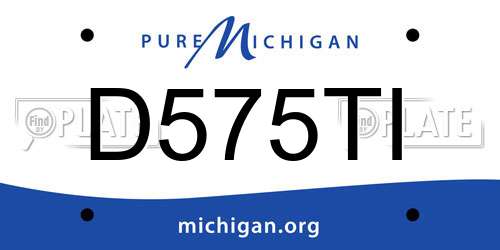D575TI Michigan License Plate