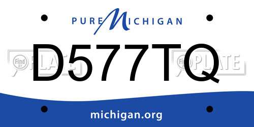 D577TQ Michigan License Plate