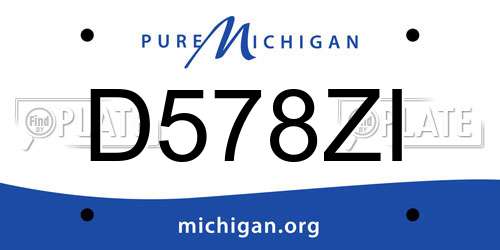 D578ZI Michigan License Plate