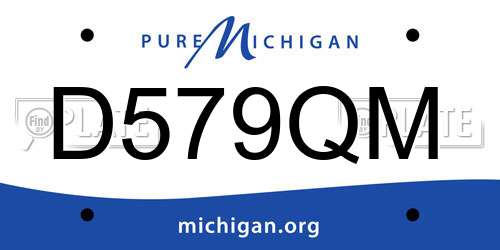 D579QM Michigan License Plate