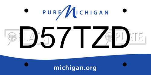 D57TZD Michigan License Plate
