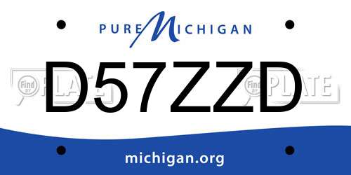 D57ZZD Michigan License Plate