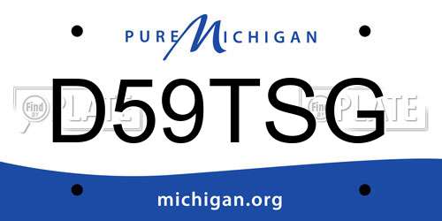 D59TSG Michigan License Plate