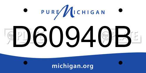 D60940B Michigan License Plate