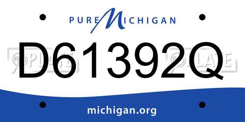 D61392Q Michigan License Plate