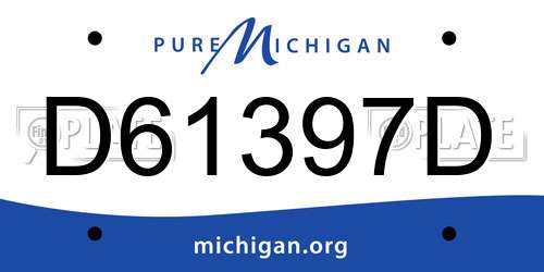 D61397D Michigan License Plate