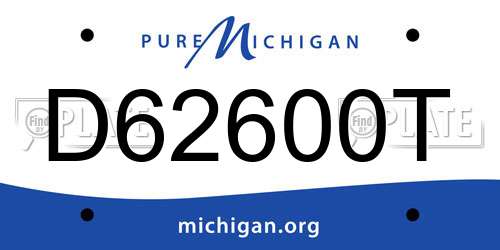 D62600T Michigan License Plate
