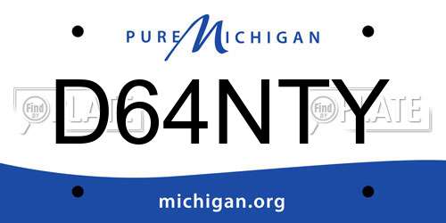 D64NTY Michigan License Plate