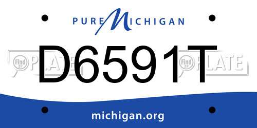 D6591T Michigan License Plate