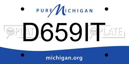 D659IT Michigan License Plate