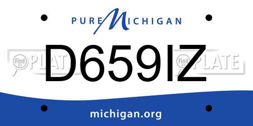 D659IZ Michigan License Plate