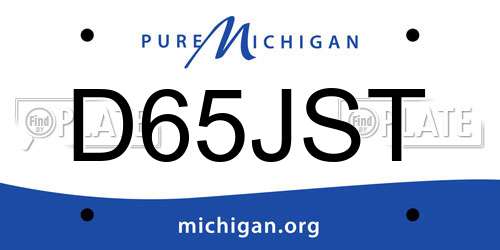 D65JST Michigan License Plate
