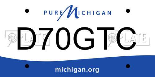 D70GTC Michigan License Plate