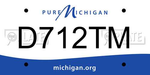 D712TM Michigan License Plate