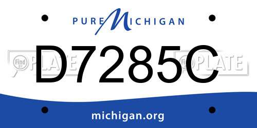 D7285C Michigan License Plate