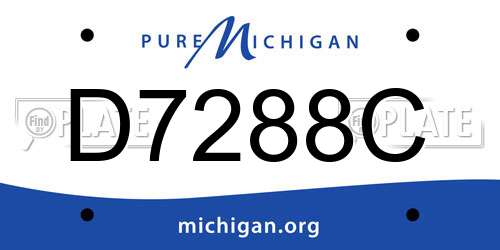 D7288C Michigan License Plate