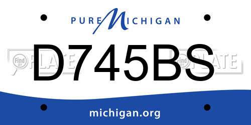 D745BS Michigan License Plate