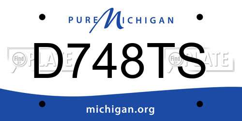D748TS Michigan License Plate
