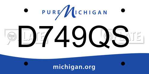 D749QS Michigan License Plate