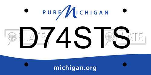 D74STS Michigan License Plate
