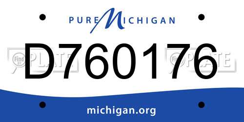 D760176 Michigan License Plate
