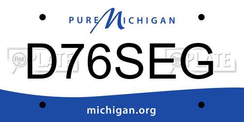 D76SEG Michigan License Plate