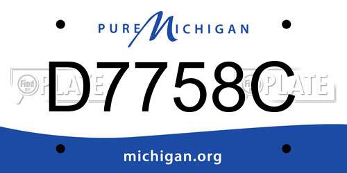D7758C Michigan License Plate