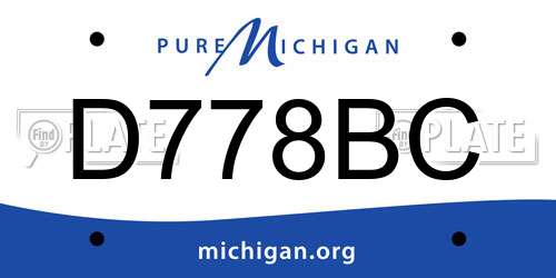 D778BC Michigan License Plate