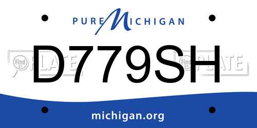D779SH Michigan License Plate