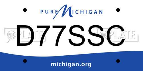 D77SSC Michigan License Plate