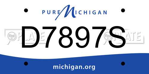 D7897S Michigan License Plate