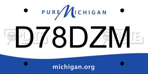 D78DZM Michigan License Plate
