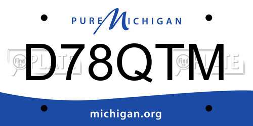 D78QTM Michigan License Plate
