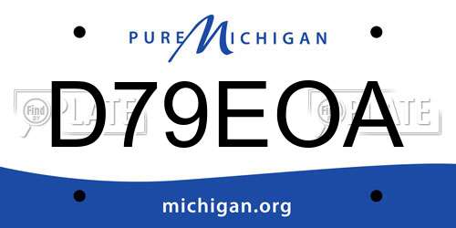 D79EOA Michigan License Plate