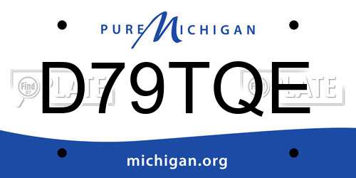 D79TQE Michigan License Plate