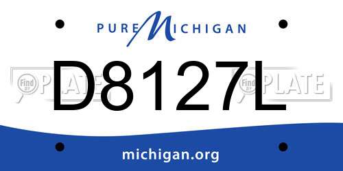 D8127L Michigan License Plate
