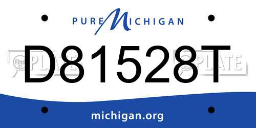D81528T Michigan License Plate