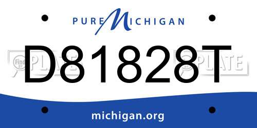 D81828T Michigan License Plate
