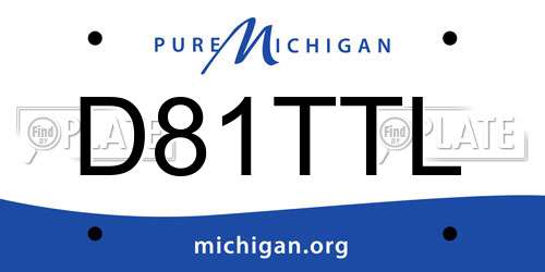 D81TTL Michigan License Plate